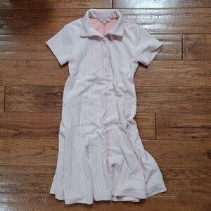 Ivy City Co Piper Herringbone Blush Pink Textured Dress